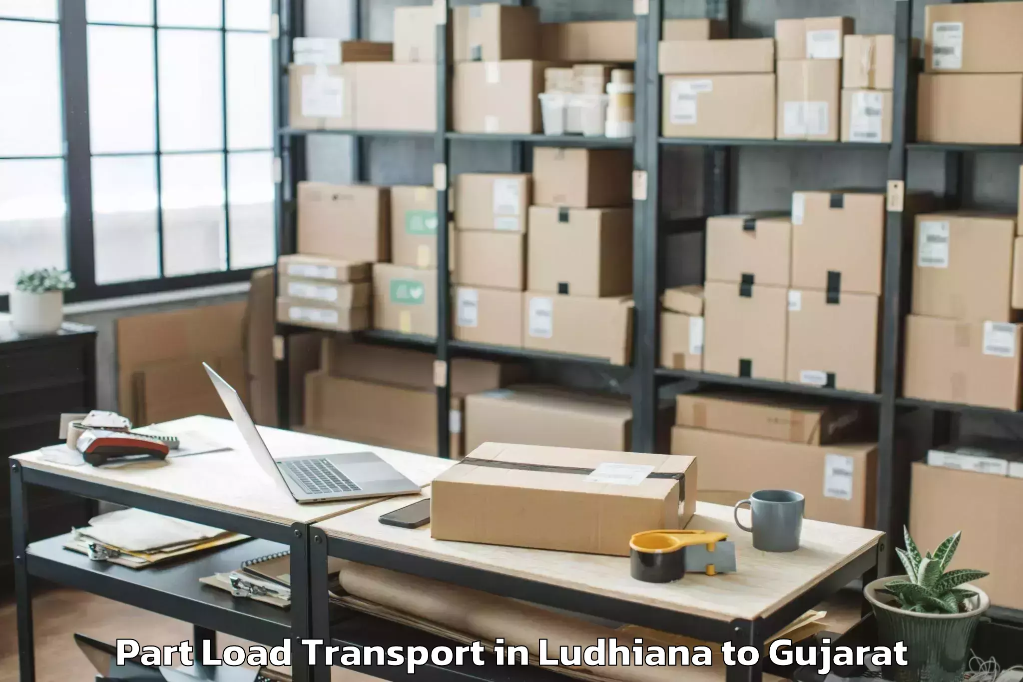 Hassle-Free Ludhiana to Hansot Part Load Transport